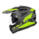 Capacete LS2 MX702 Pioneer II Namib - Cinza Fosco Amarelo Flúor