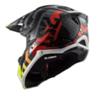 Capacete LS2 MX703 X-Force Carbon Barrier - Amarelo Flúor Vermelho