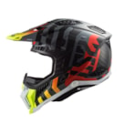 Capacete LS2 MX703 X-Force Carbon Barrier - Amarelo Flúor Vermelho