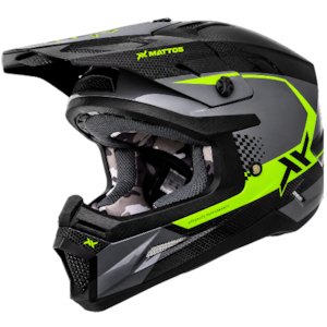 Capacete Mattos Racing Echoes 26 Chumbo Flúor