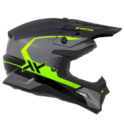 Segunda imagem do produto Capacete Mattos Racing Echoes 26 Chumbo Flúor