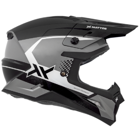 Segunda imagem do produto Capacete Mattos Racing Echoes 26 Cinza