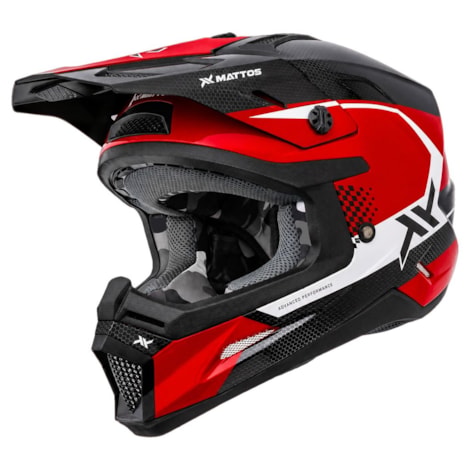 Capacete Mattos Racing Echoes 26 Vermelho
