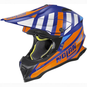 Capacete Nolan N53 Cliff Jumper - Azul Laranja Branco