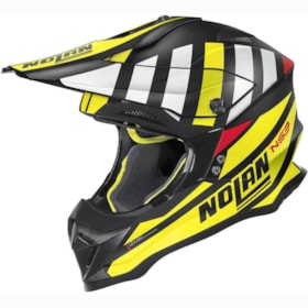 Capacete Nolan N53 Cliff Jumper - Preto Amarelo Branco