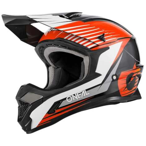 Capacete Oneal 1Series Stream - Laranja Preto