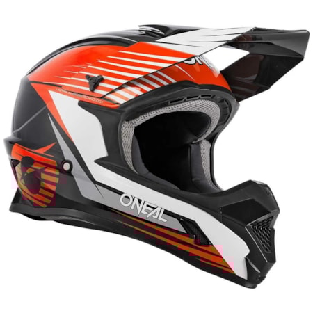 Segunda imagem do produto Capacete Oneal 1Series Stream - Laranja Preto