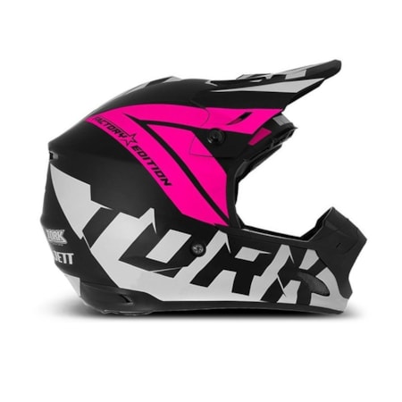 Capacete Pro Tork Cross Infantil Factory Edition Neon - Rosa