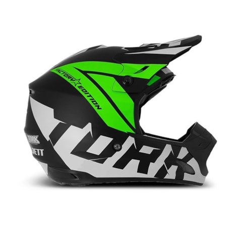 Capacete Motocross Infantil Jett Factory Edition Neon Kids - Vermelho