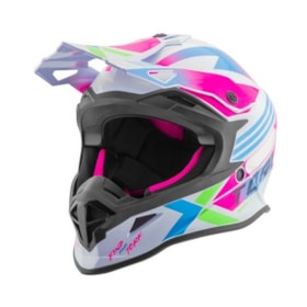 Capacete Pro Tork Infantil Next Branco Rosa Brilhante