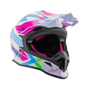 Capacete Pro Tork Infantil Next Branco Rosa Brilhante