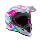 Capacete Pro Tork Infantil Next Branco Rosa Brilhante