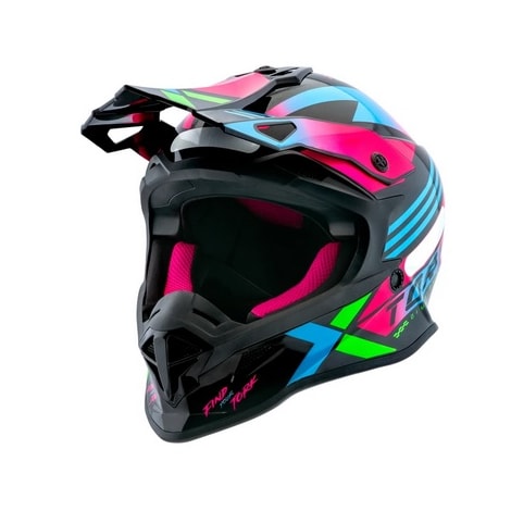 Segunda imagem do produto Capacete Pro Tork Infantil Next Preto Rosa Brilhante