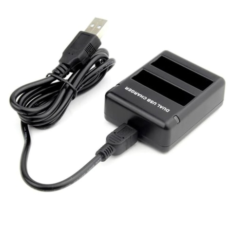 Carregador Duplo De Bateria Driftin - Go Pro Hero 4 (Preto)