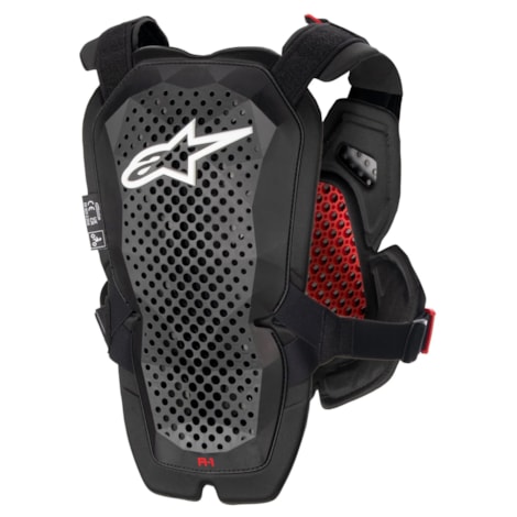 Segunda imagem do produto Colete Alpinestars A1 Pro Chest Protector Anthracite - Preto Vermelho