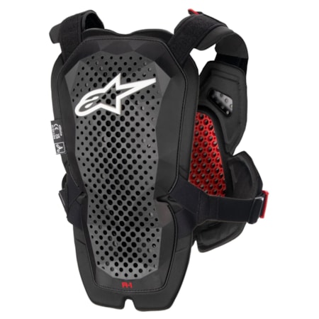 Segunda imagem do produto Colete Alpinestars A1 Pro Chest Protector Anthracite - Preto Vermelho