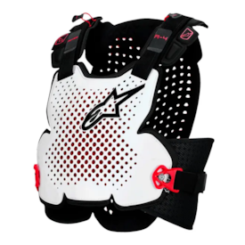 Colete Alpinestars A4 Plasma Chest Protector - Preto Vermelho Branco