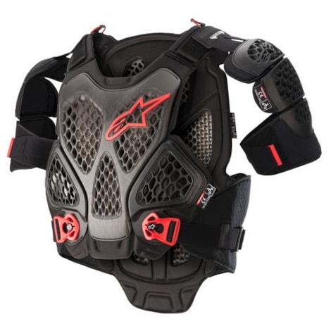 Colete Alpinestars A6 Chest - Preto Vermelho