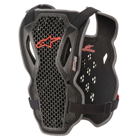 Segunda imagem do produto Colete Alpinestars Bionic Action Chest - Preto Vermelho