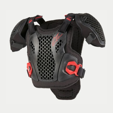 Colete Alpinestars Bionic Action Infantil Chest Protector - Preto Vermelho