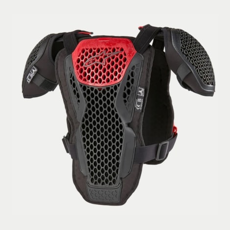 Segunda imagem do produto Colete Alpinestars Bionic Action Infantil Chest Protector - Preto Vermelho