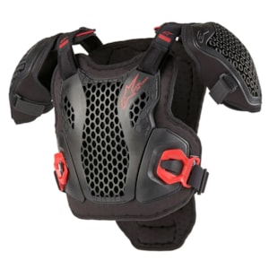 Colete Alpinestars Infantil Bionic Action Chest Preto Vermelho