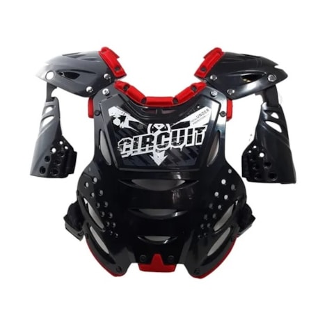 Colete Circuit PC/PP Preto Vermelho