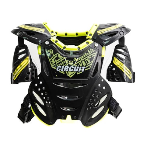 Segunda imagem do produto Colete Circuit PP - Preto Amarelo Flúor