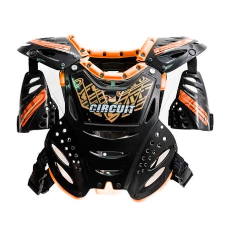 Segunda imagem do produto Colete Circuit PP - Preto Laranja Flúor