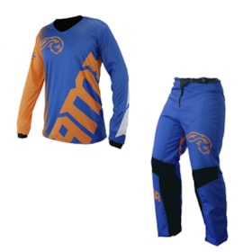 Conjunto AMX Classic Extreme Infantil - Azul Laranja