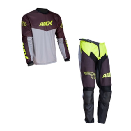 Conjunto AMX Prime Cross Infantil - Preto Neon