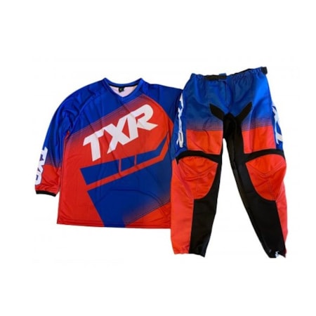 Conjunto TXR MX Infantil - Azul Vermelho