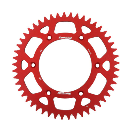 Coroa Aluminio Supersprox CR125/250 -/07 CRF230/250F/250R/450R CRF250/450X CRF250/450RX -/23 Vermelho