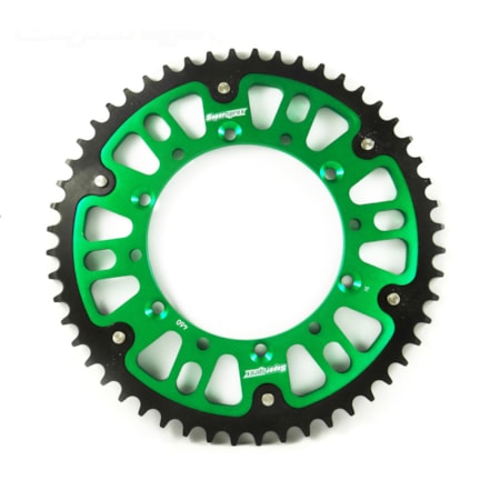 Coroa Supersprox Stealth Trimetal Kawasaki Verde