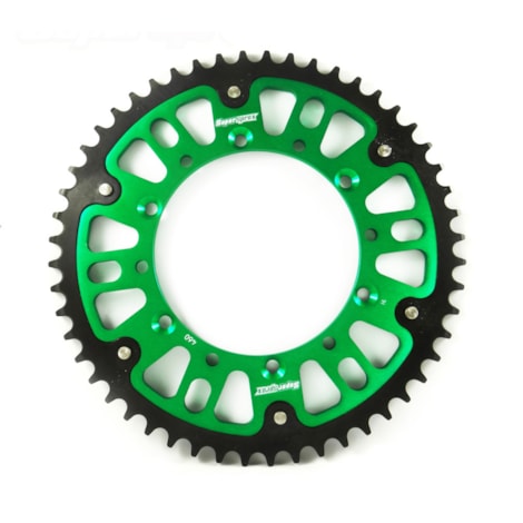 Coroa Supersprox Stealth Trimetal Kawasaki Verde