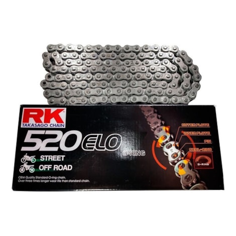 Corrente RK 520X 120L On/Off-Road Com Retentor