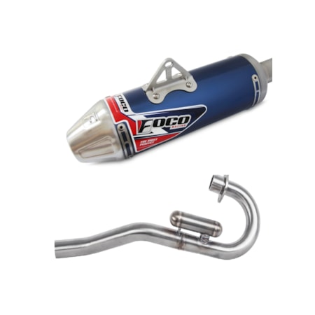 Segunda imagem do produto Curva + Ponteira Foco Racing CRF 230 - Azul Royal