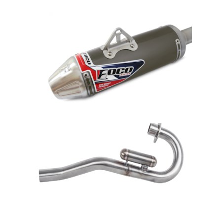 Curva + Ponteira Foco Racing CRF 230 - Titânio