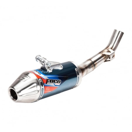 Segunda imagem do produto Curva + Ponteira Foco Racing CRF 250F 2019 - Azul