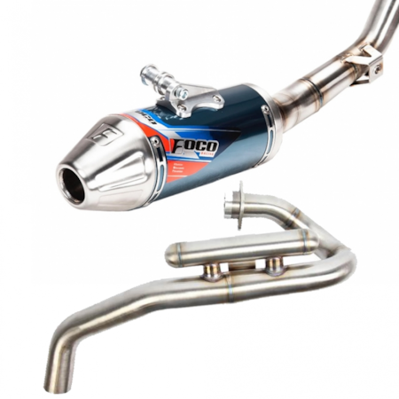 Curva + Ponteira Foco Racing CRF 250F 2019 - Azul