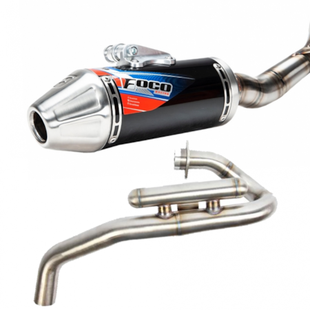 Curva + Ponteira Foco Racing CRF 250F 2019 - Preto