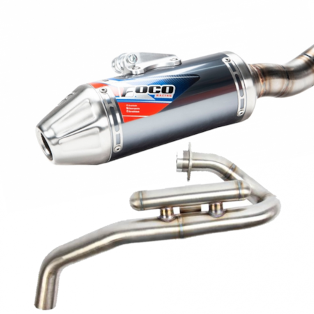 Curva + Ponteira Foco Racing CRF 250F 2019 - Titanio