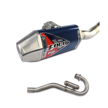 Escapamento Foco Completa Honda CRF 250F Strong F2 Azul Acetinado