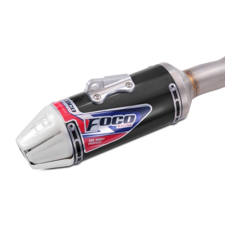 Segunda imagem do produto Escapamento Foco Completo CRF 300F Strong F1 Preto Alto Brilho B42