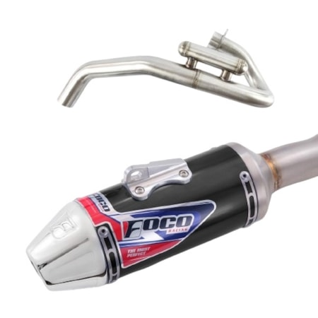 Escapamento Foco Completo CRF 300F Strong F1 Preto Alto Brilho B42