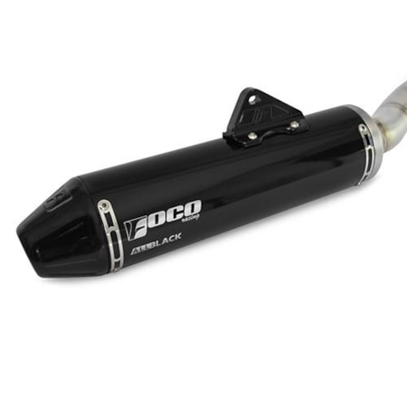 Segunda imagem do produto Escapamento Foco Completo Longo F1 Kawasaki KLX - All Black