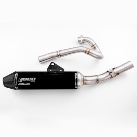 Escapamento Foco Completo Longo F1 Kawasaki KLX - All Black