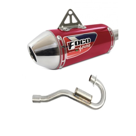 Escapamento Foco Honda CRF 230 Pulse Vermelho Alto Brilho B42