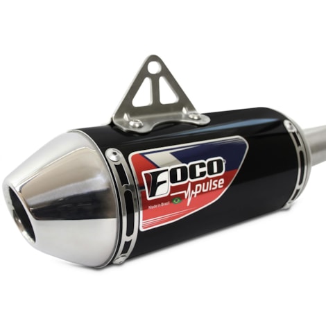 Segunda imagem do produto Escapamento Foco Honda CRF 250F Pulse Preto Alto Brilho B42