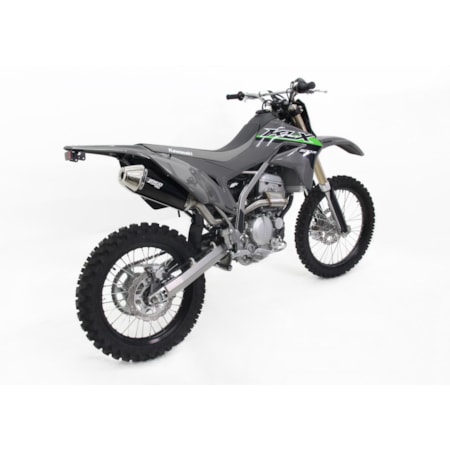 Segunda imagem do produto Escapamento Foco KLX 300 Médio F3 Preto